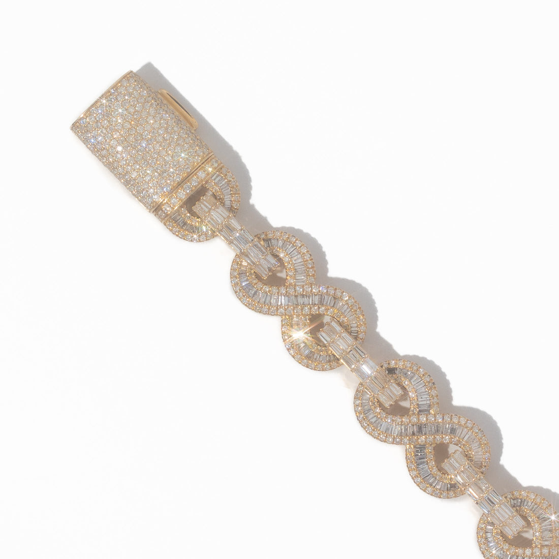 Infinity Bracelet With Baguettes