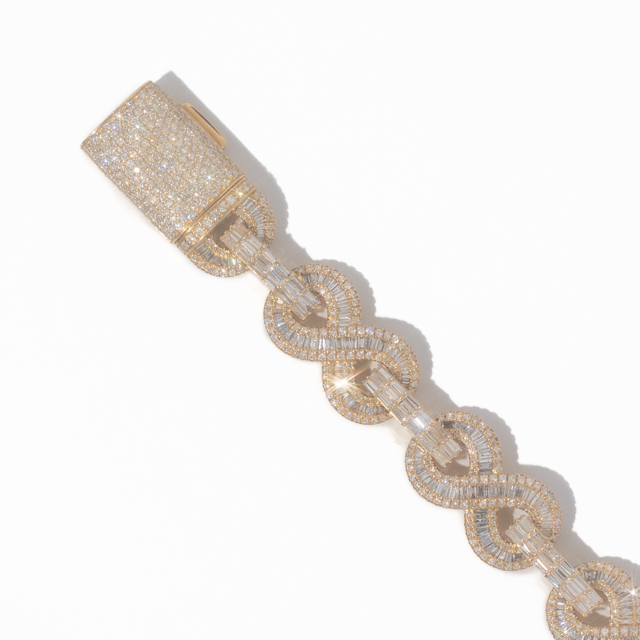 Infinity Bracelet With Baguettes