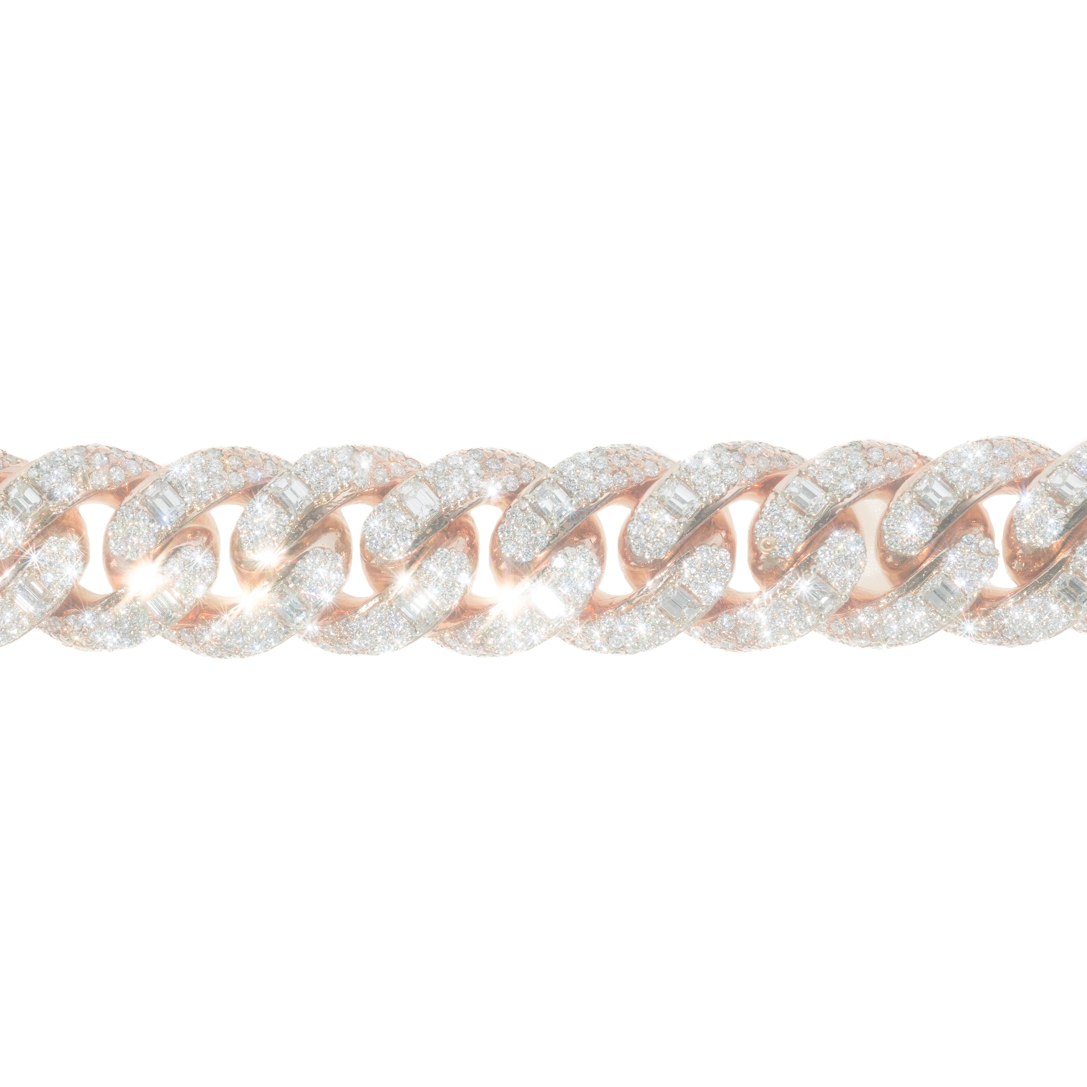 Cuban Link Bracelet With Emeralds
