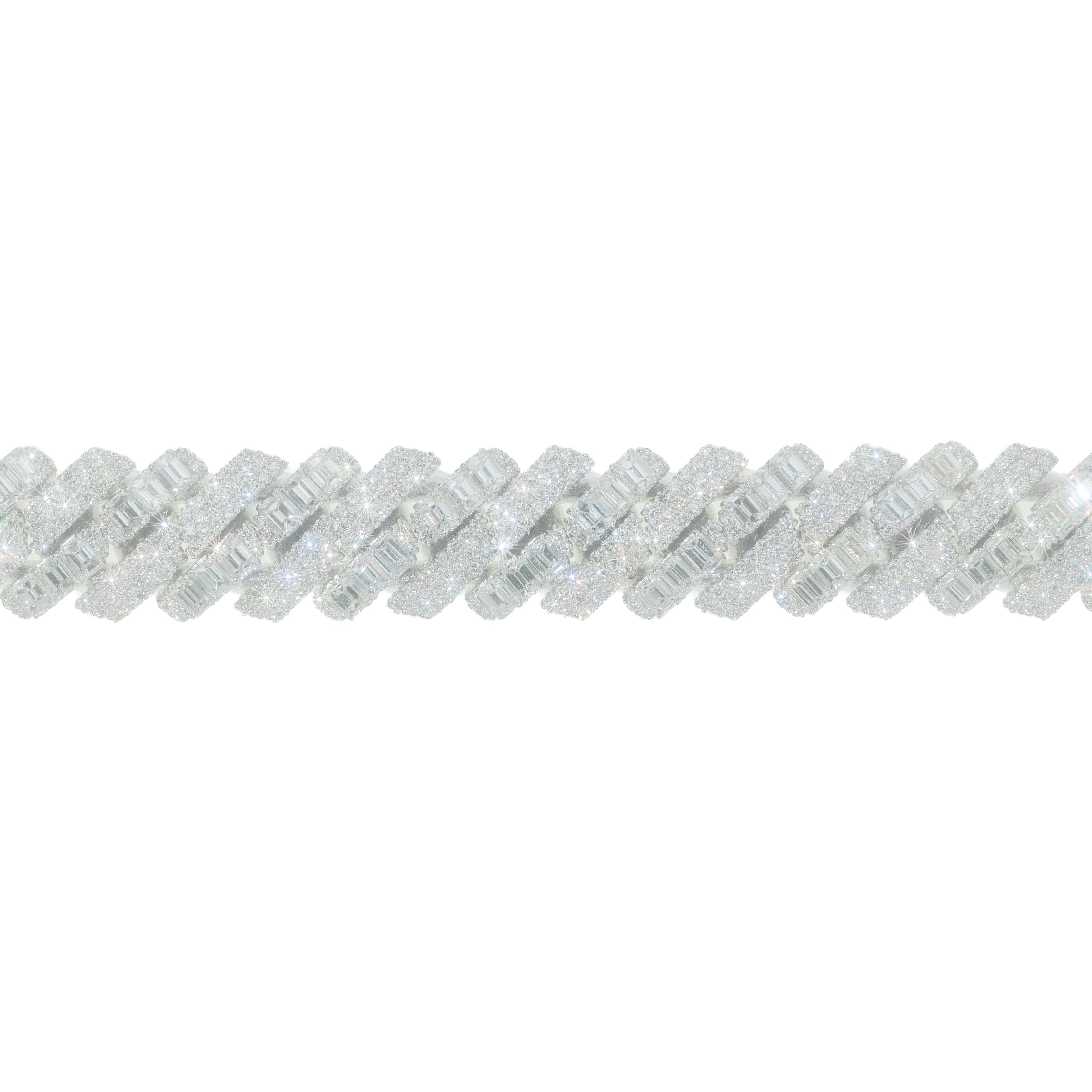 Cuban Link Bracelet With Emeralds