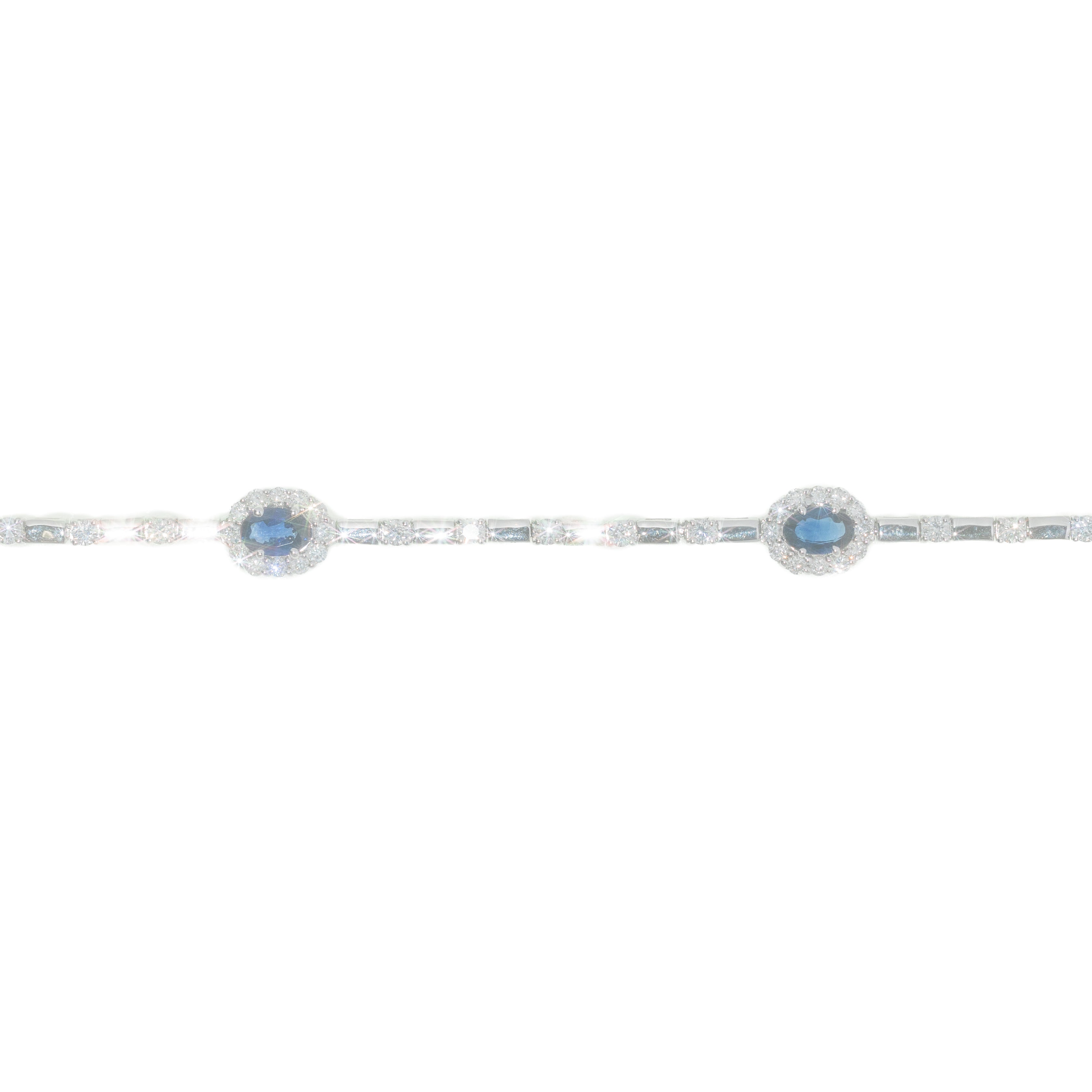 Diamond Bracelet With Sapphires