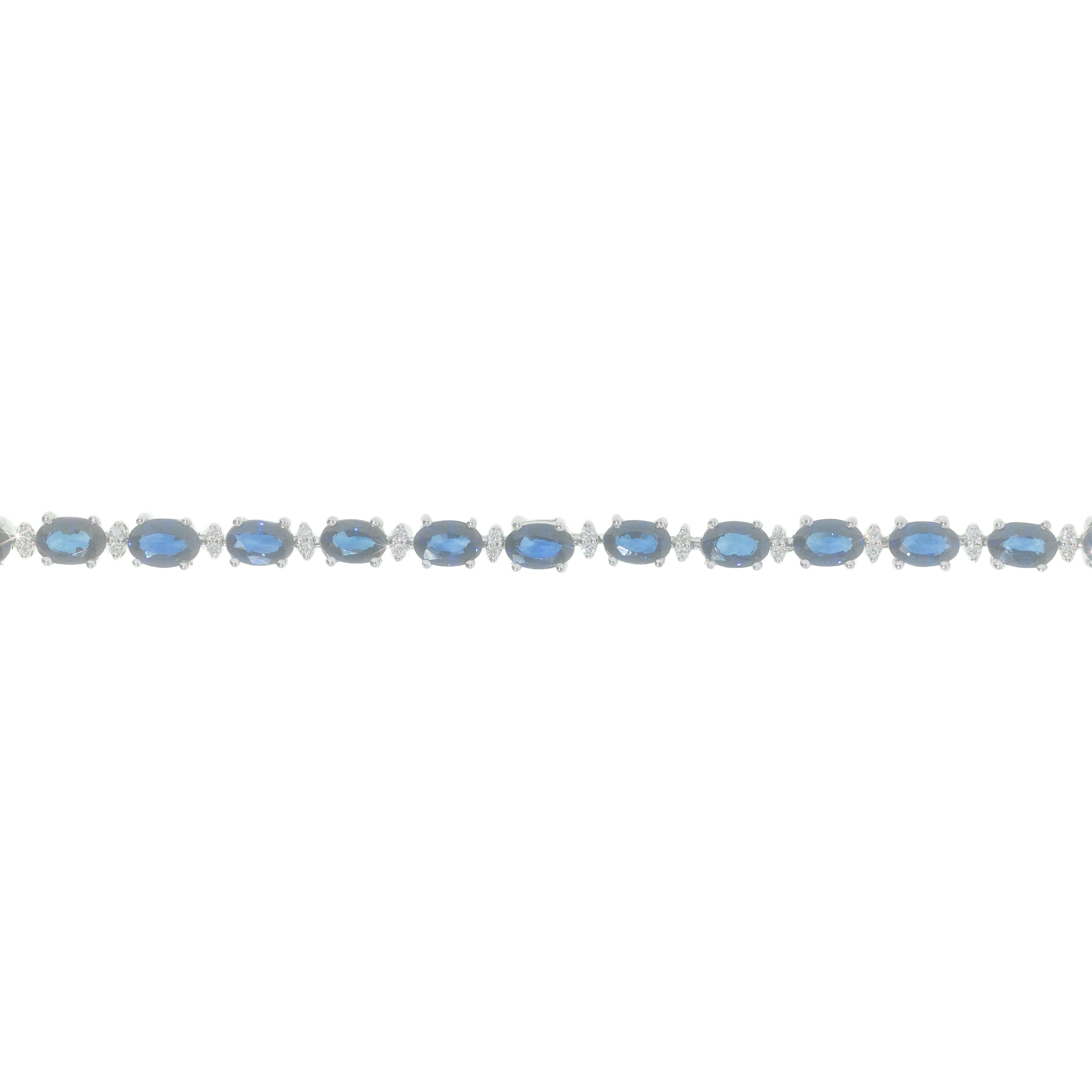 Diamond Bracelet With Sapphires