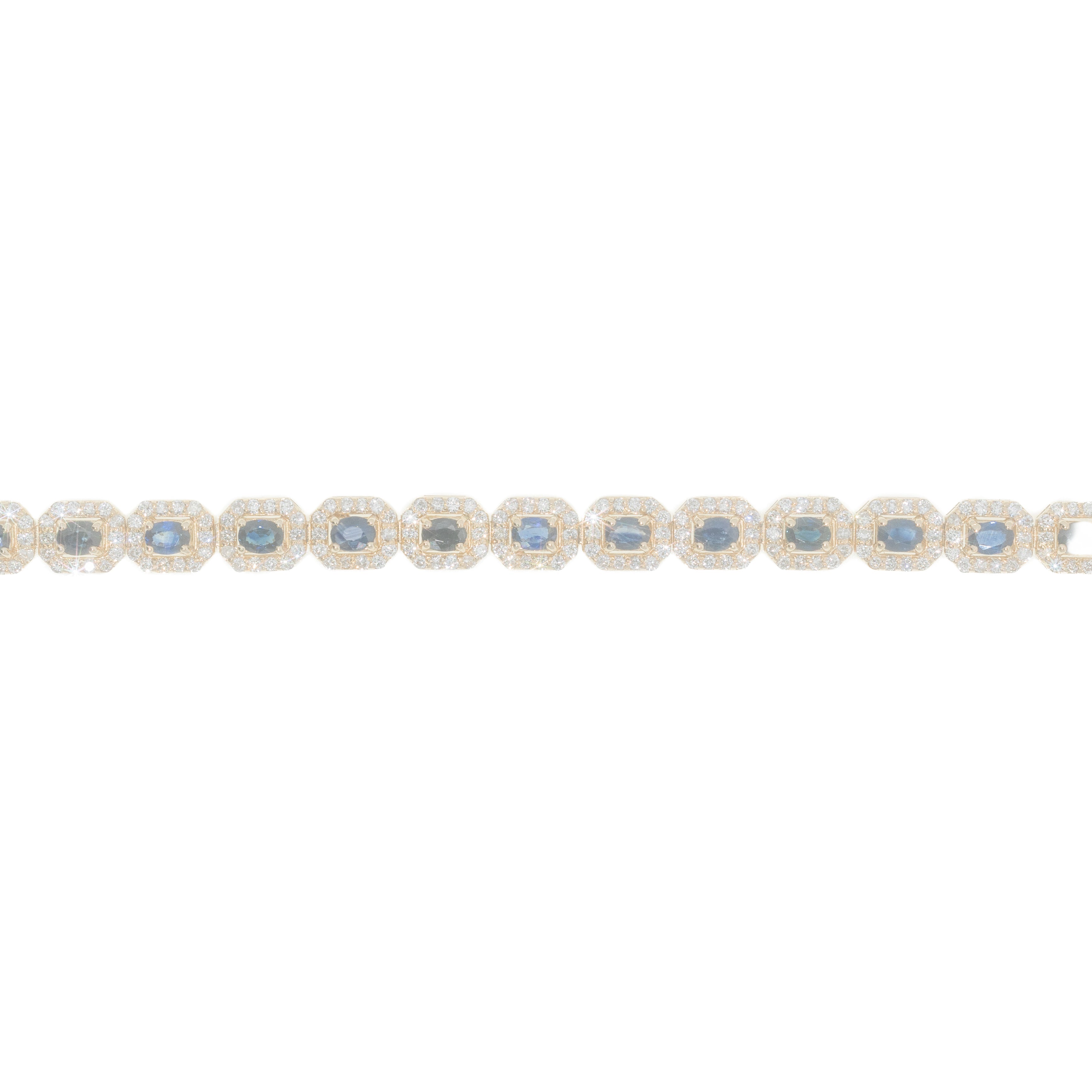 Bracelet With Diamonds & Sapphires