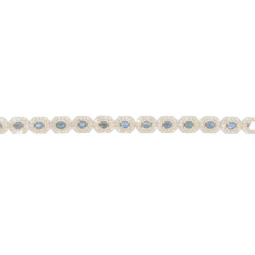 Bracelet With Diamonds & Sapphires