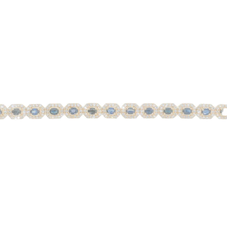 Bracelet With Diamonds & Sapphires