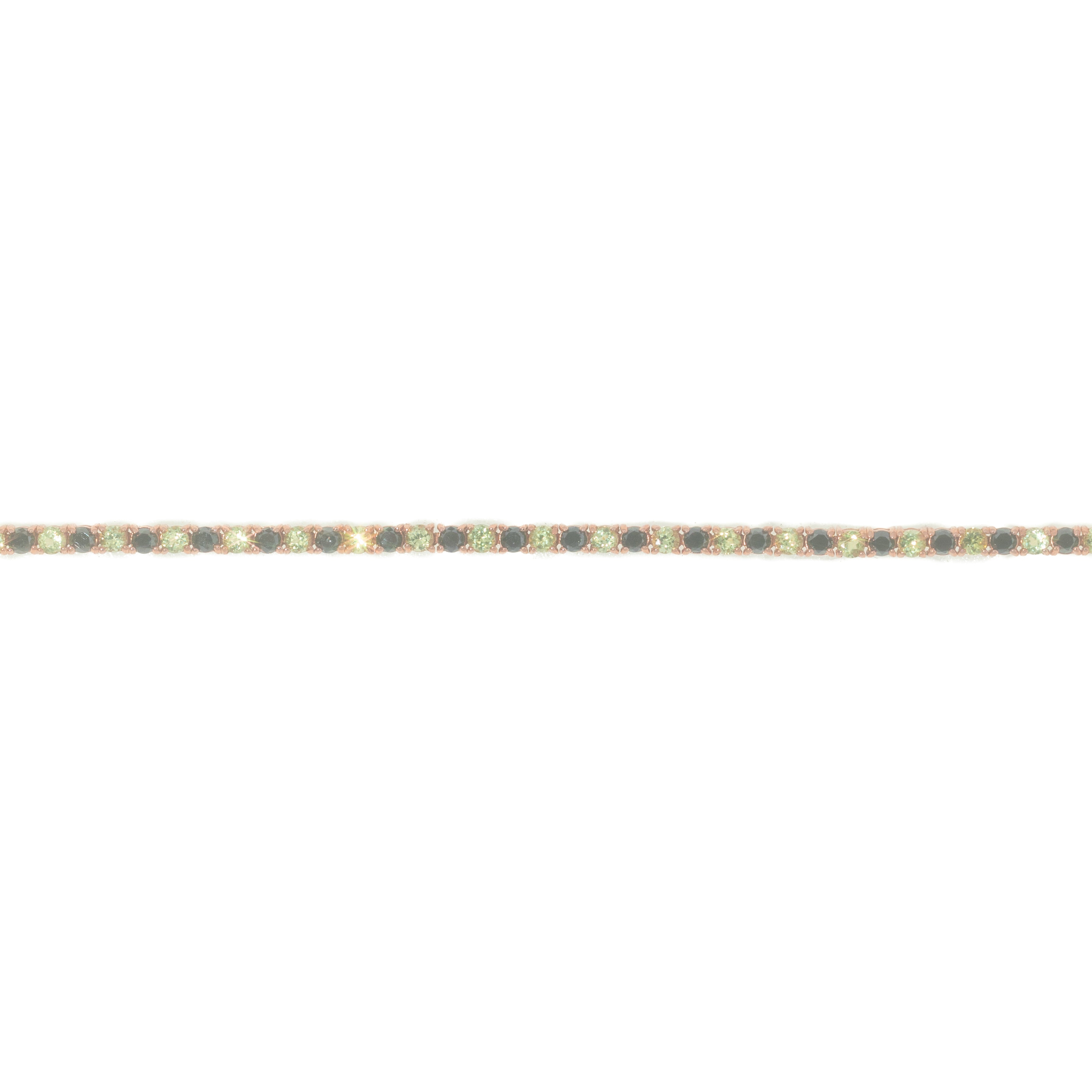Tennis Bracelet With Diamonds & Sapphires