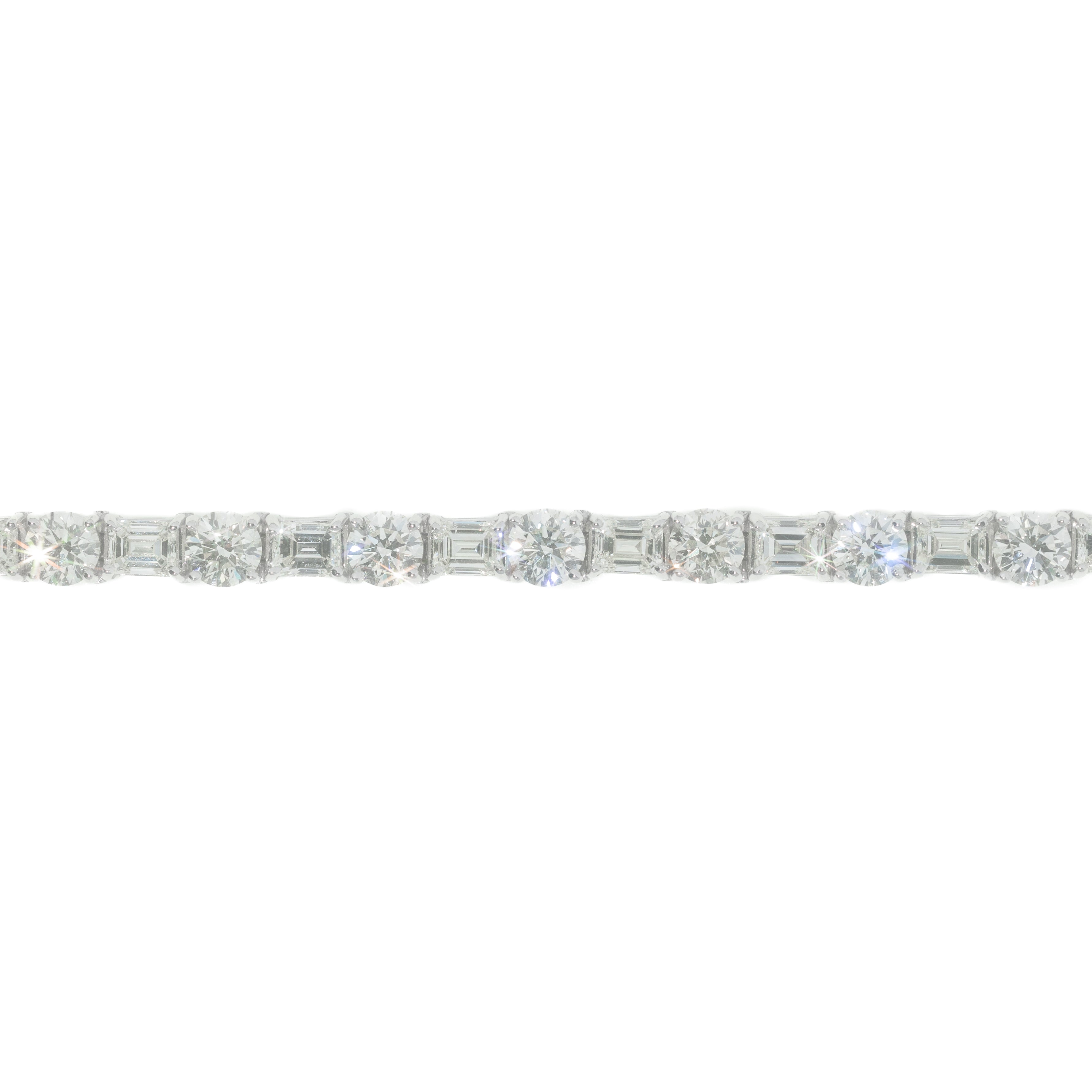 GIA Certified Tennis Bracelet With Emeralds
