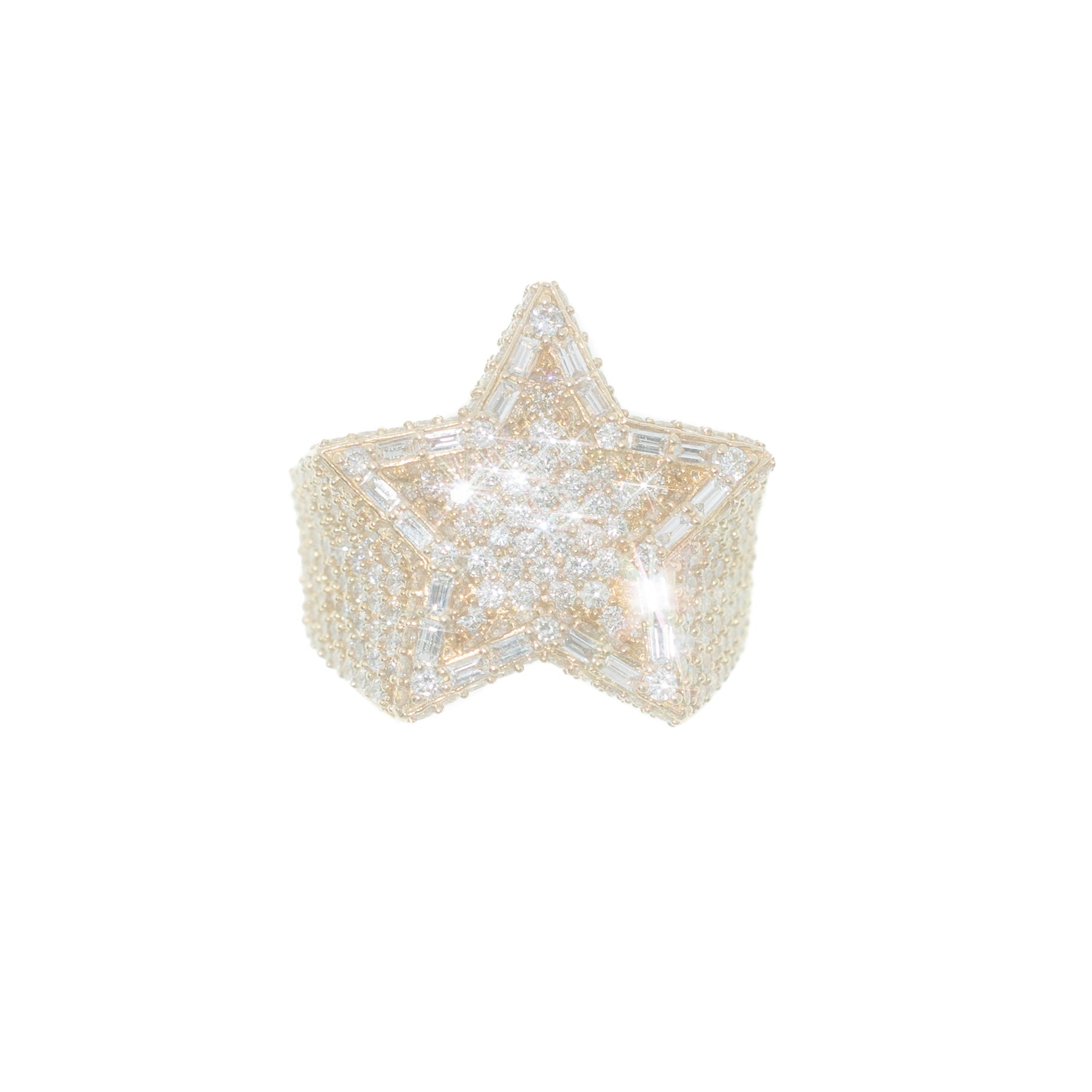 Star Ring With Emeralds
