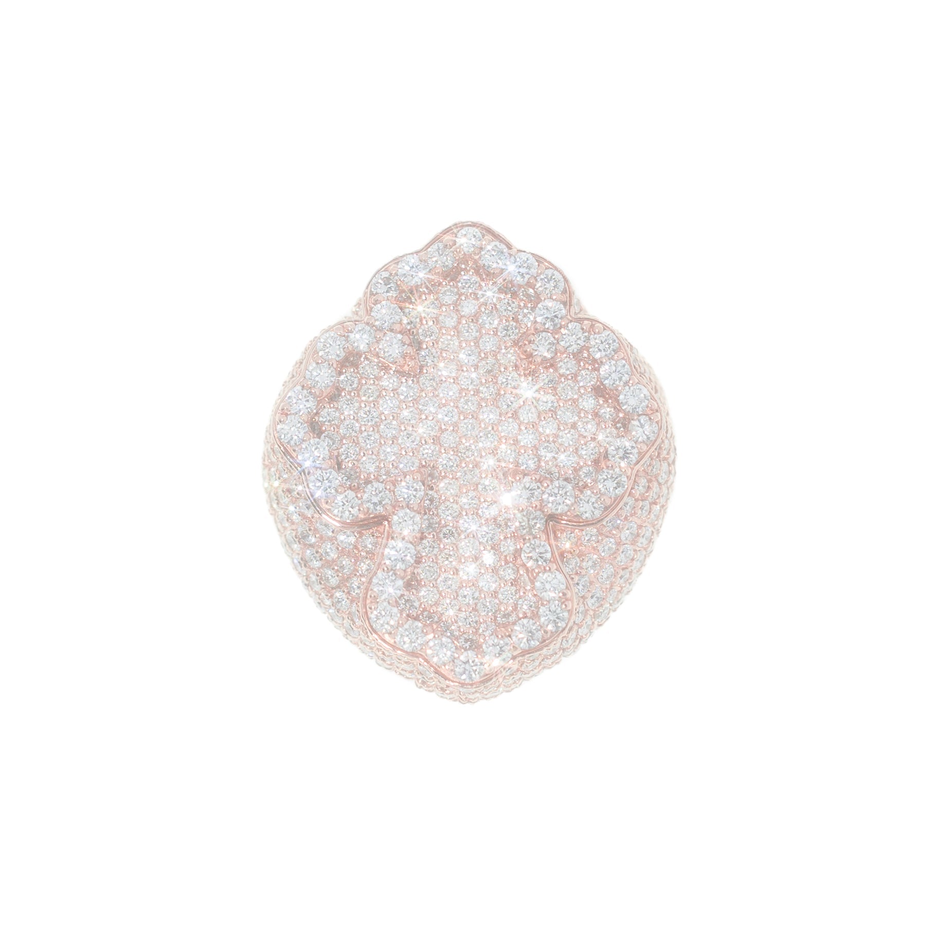 Cross Ring With Diamonds