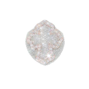Cross Ring With Diamonds