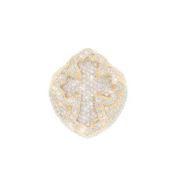 Cross Ring With Diamonds