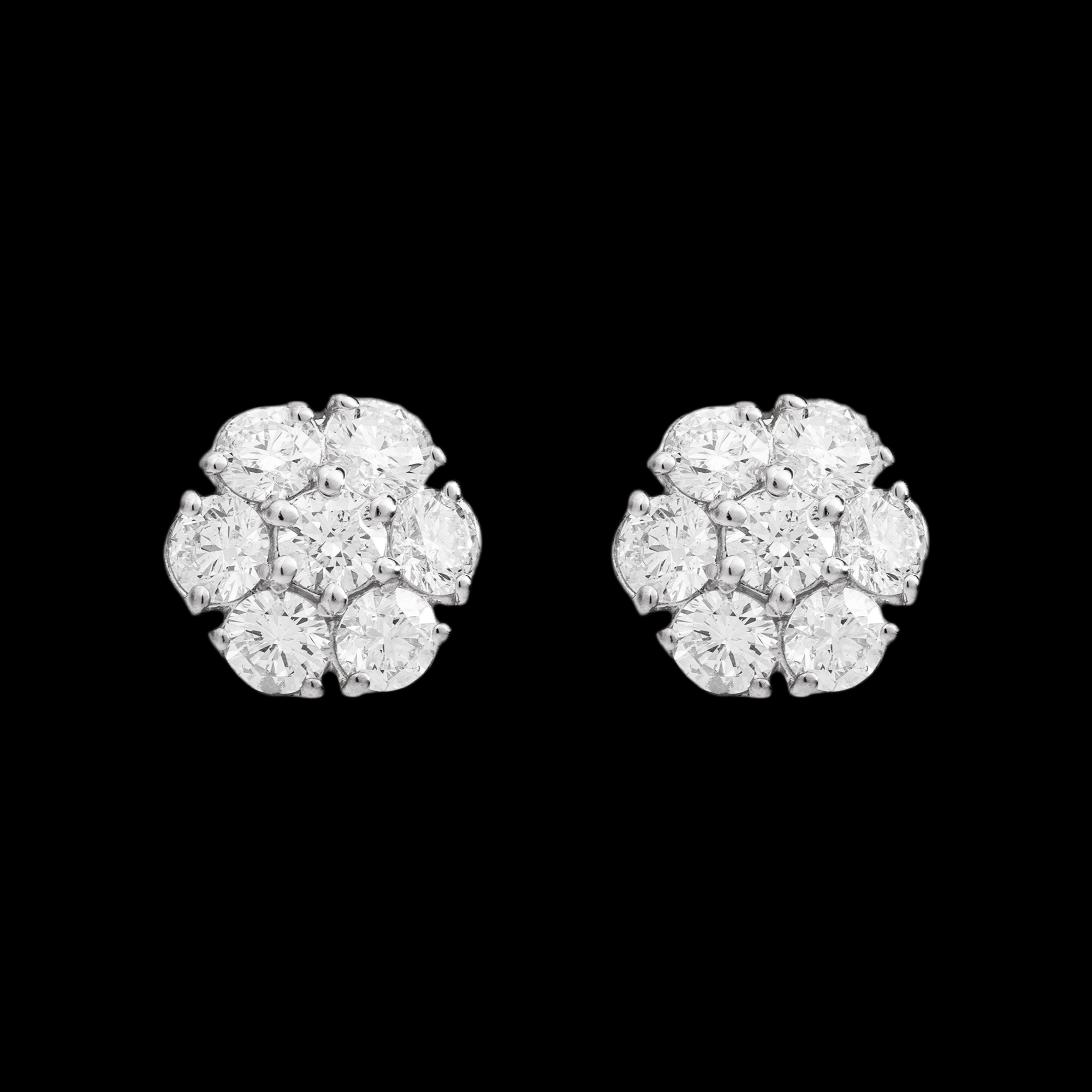 Large Flower Stud Earrings