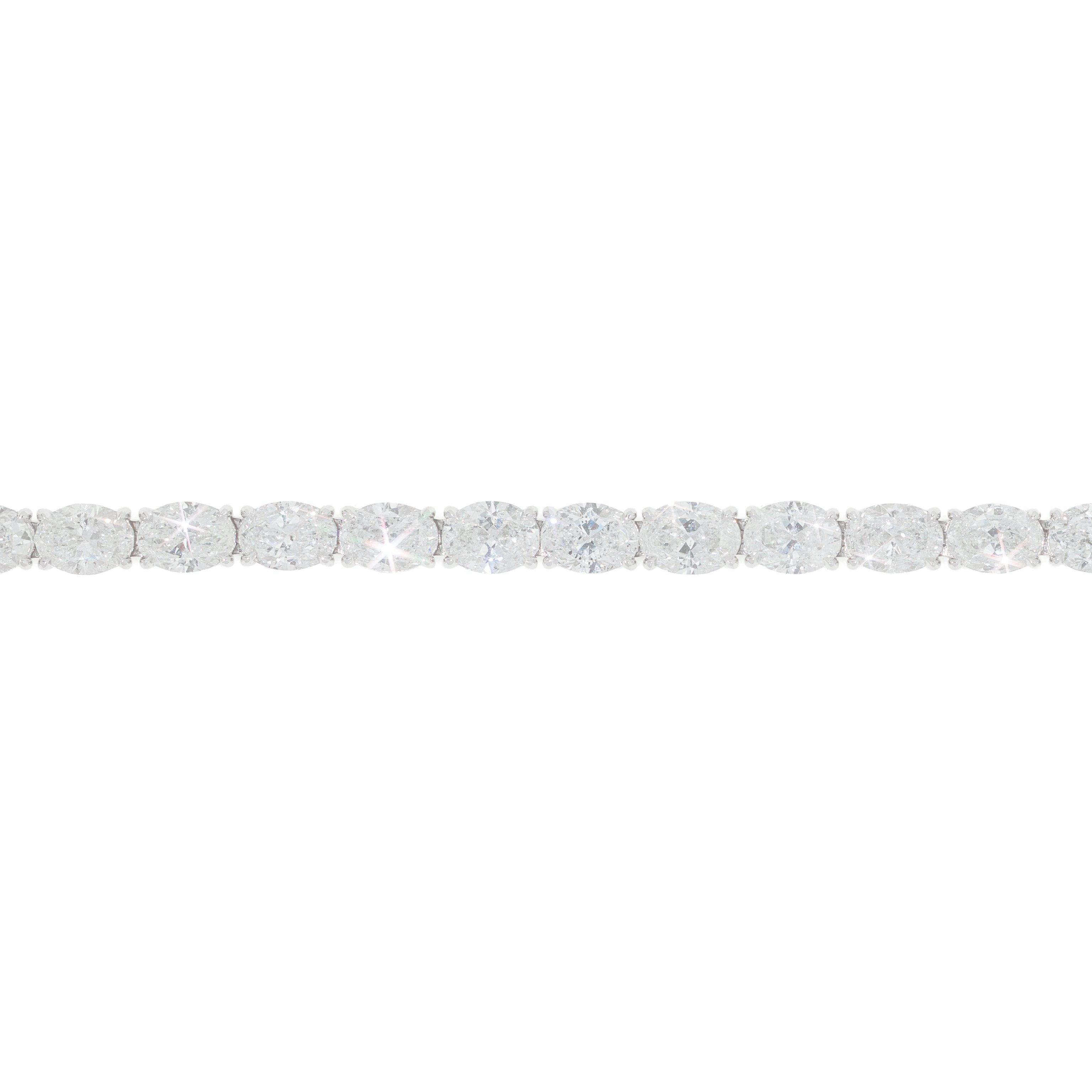 Ovel Shape Diamond Bracelet GIA Certified