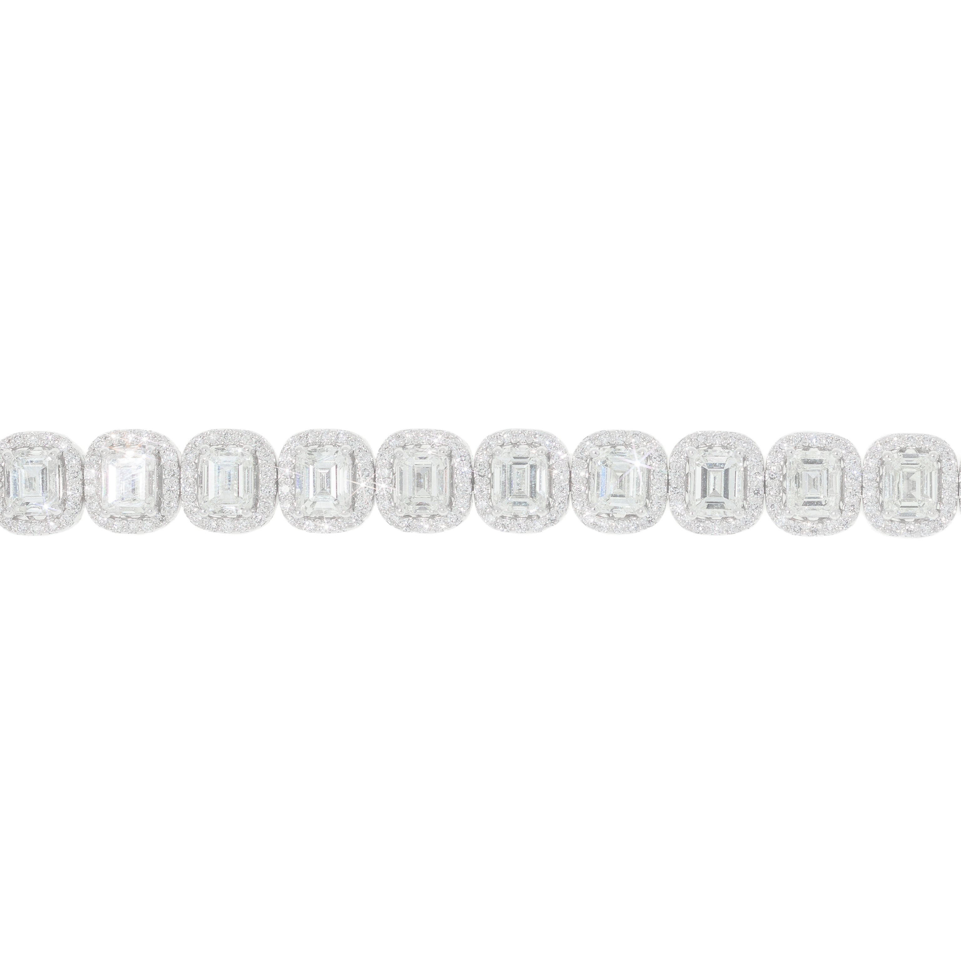 Baguette Diamond Bracelet With Emeralds