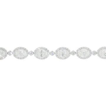Lab Bracelet With Oval Diamonds