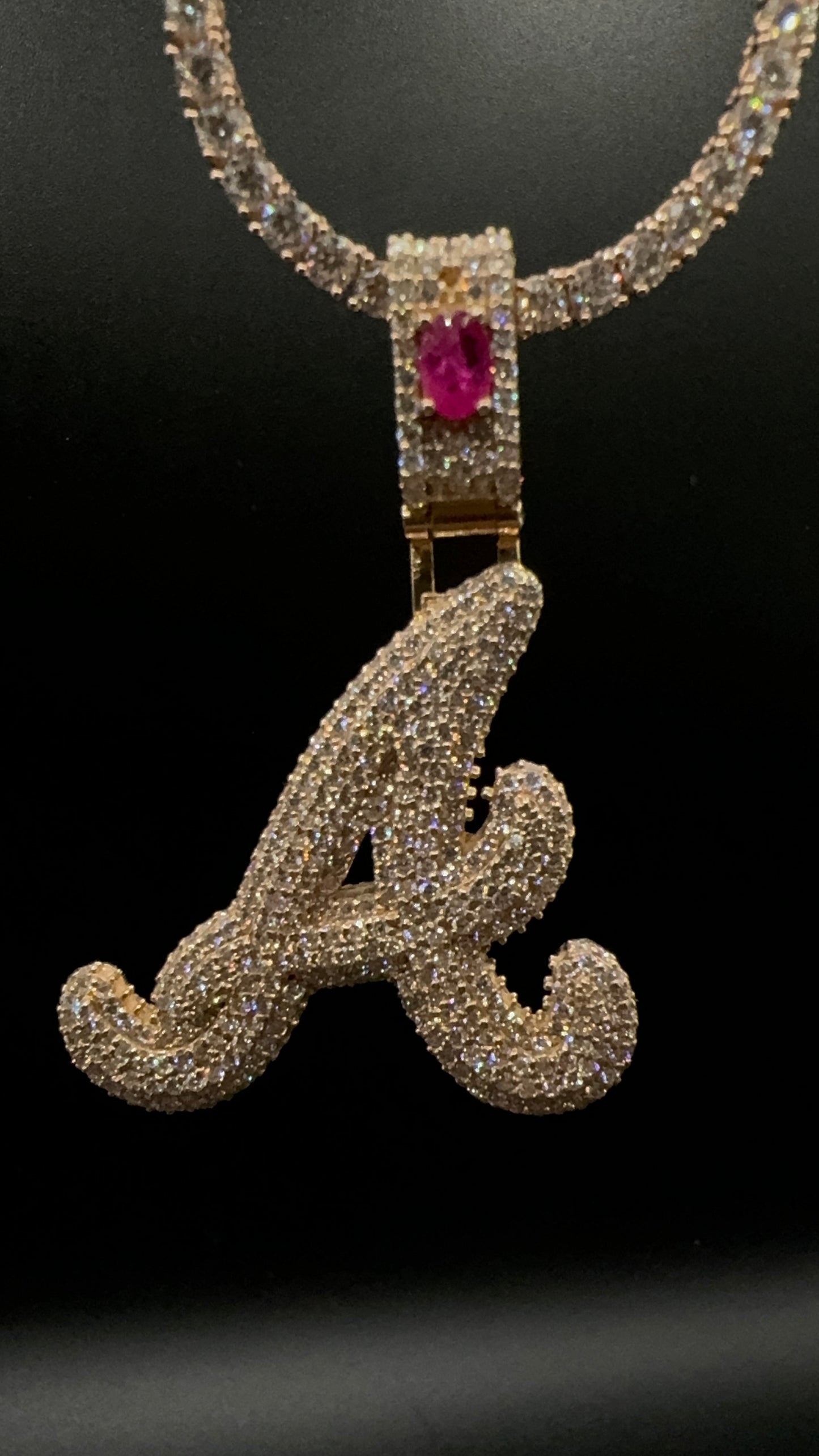 Gold & Diamond Alabama A Pendant