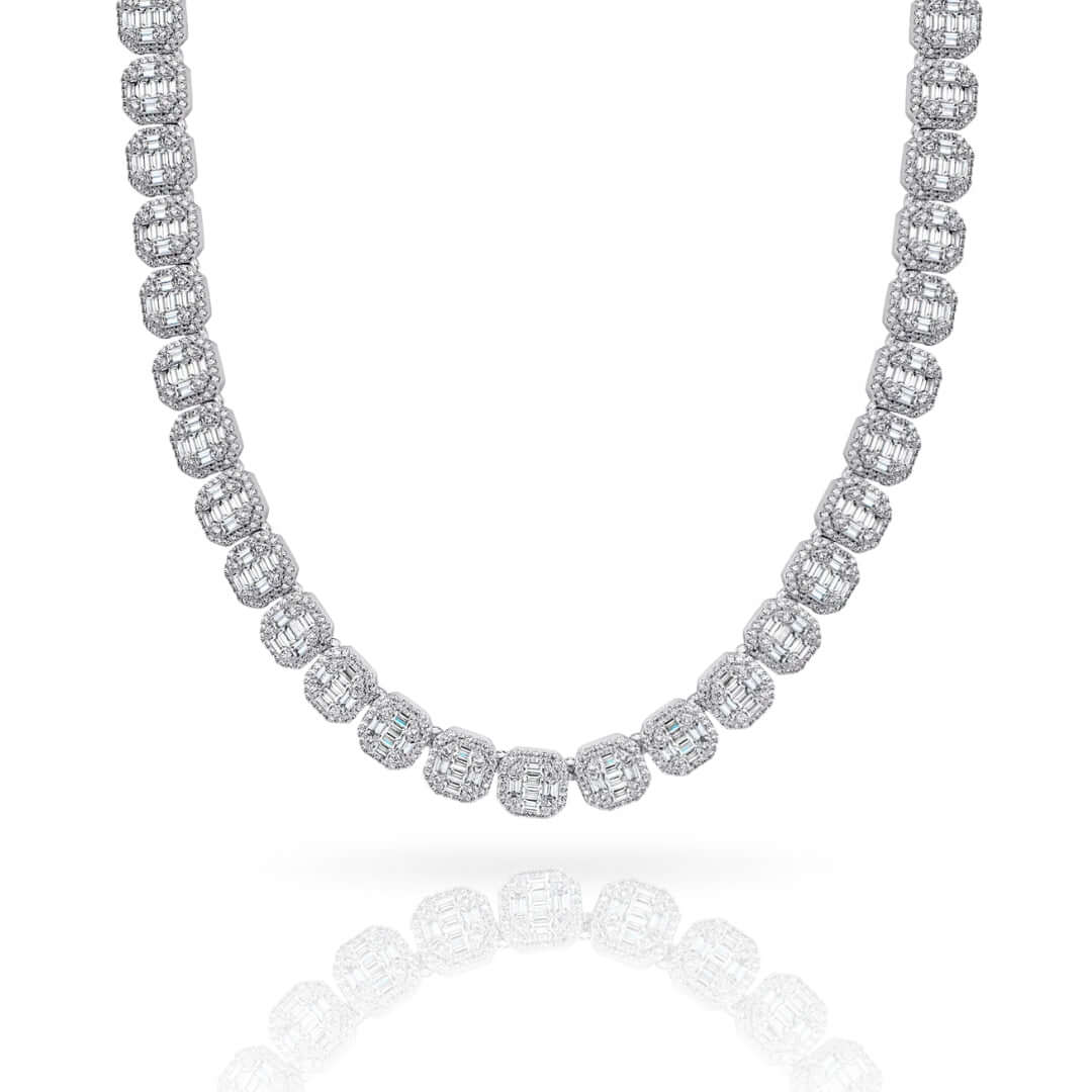 Cluster Tennis Chain 14k - 11mm