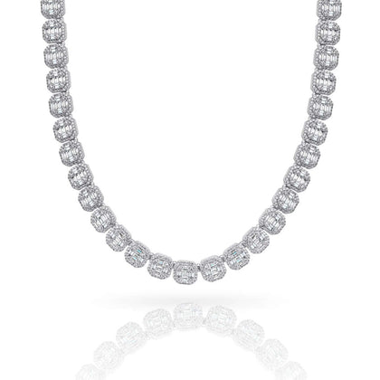 Cluster Tennis Chain 14k - 11mm