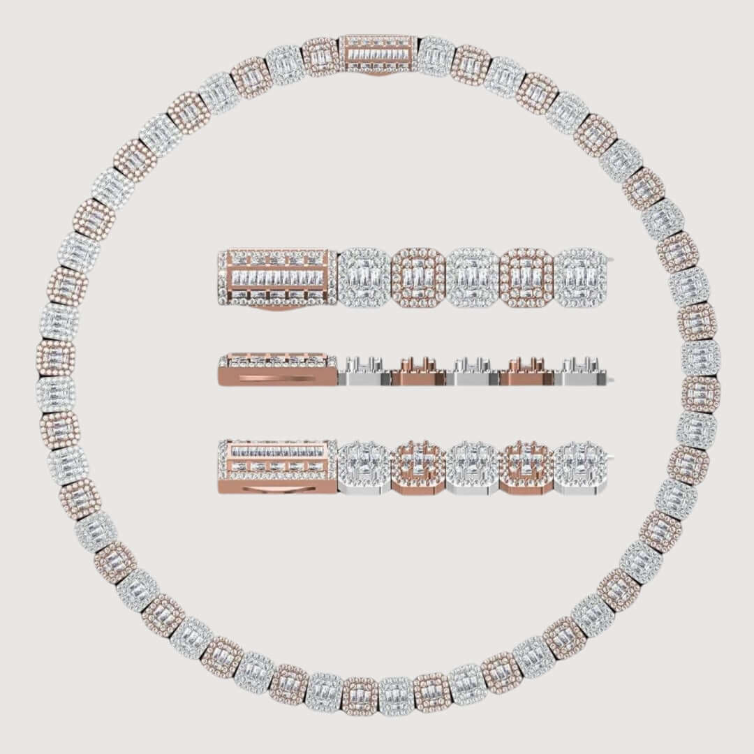 Cluster Tennis Chain 14k - 11mm