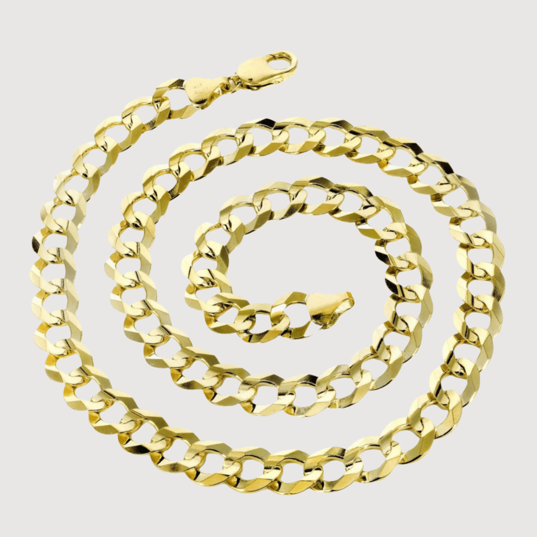 Curb Link Chain - 7mm-13mm Solid Yellow Gold