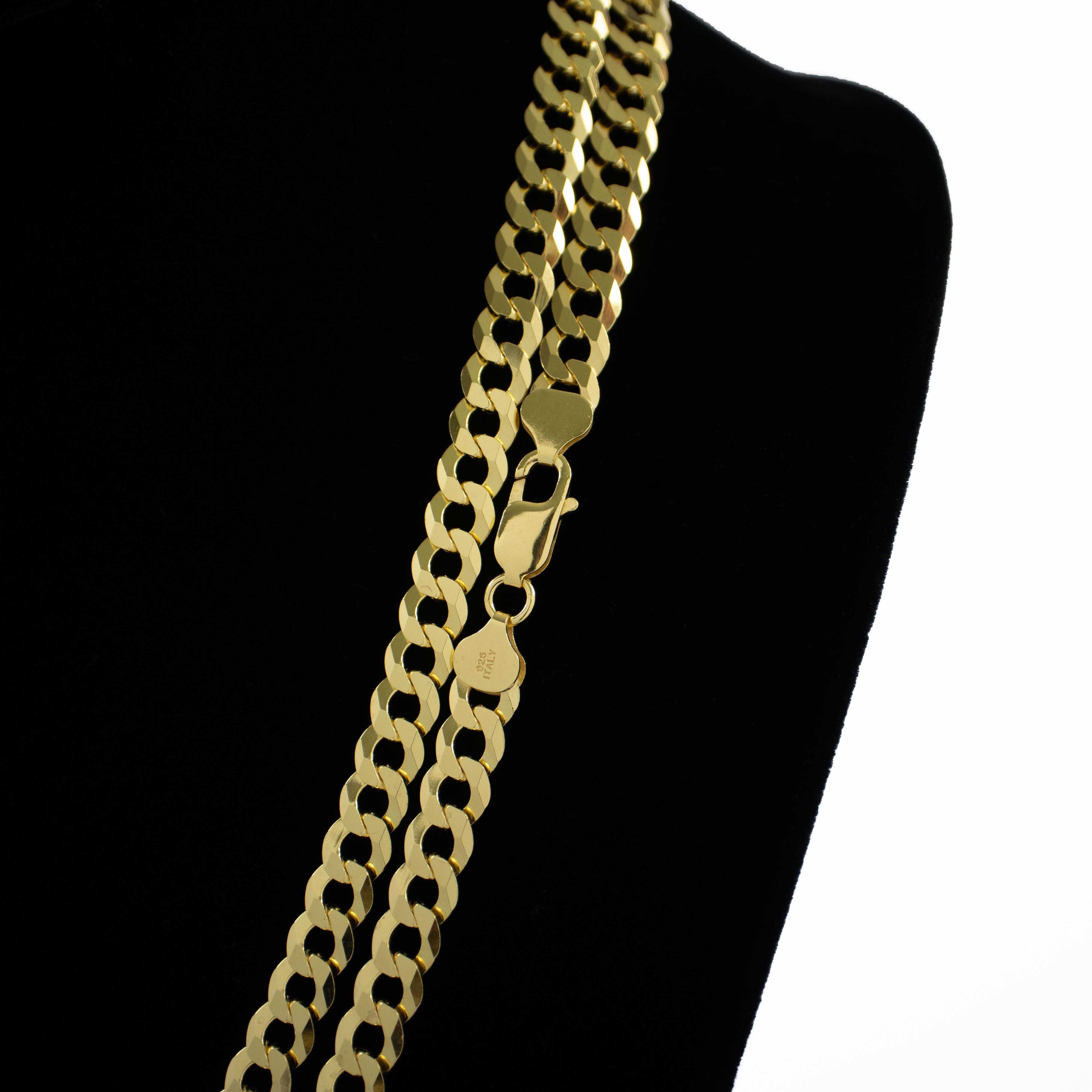 Curb Link Chain - 8mm 14k Gold Bonded