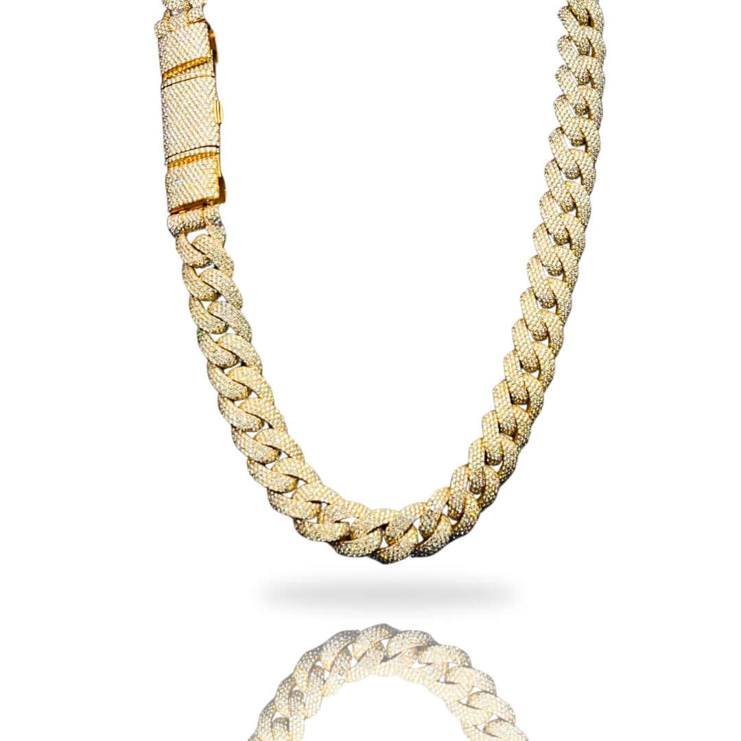 Diamond Cuban Link Chain - Semi Solid - 16mm