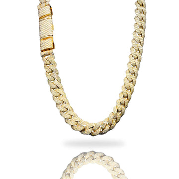Diamond Cuban Link Chain - Semi Solid - 16mm