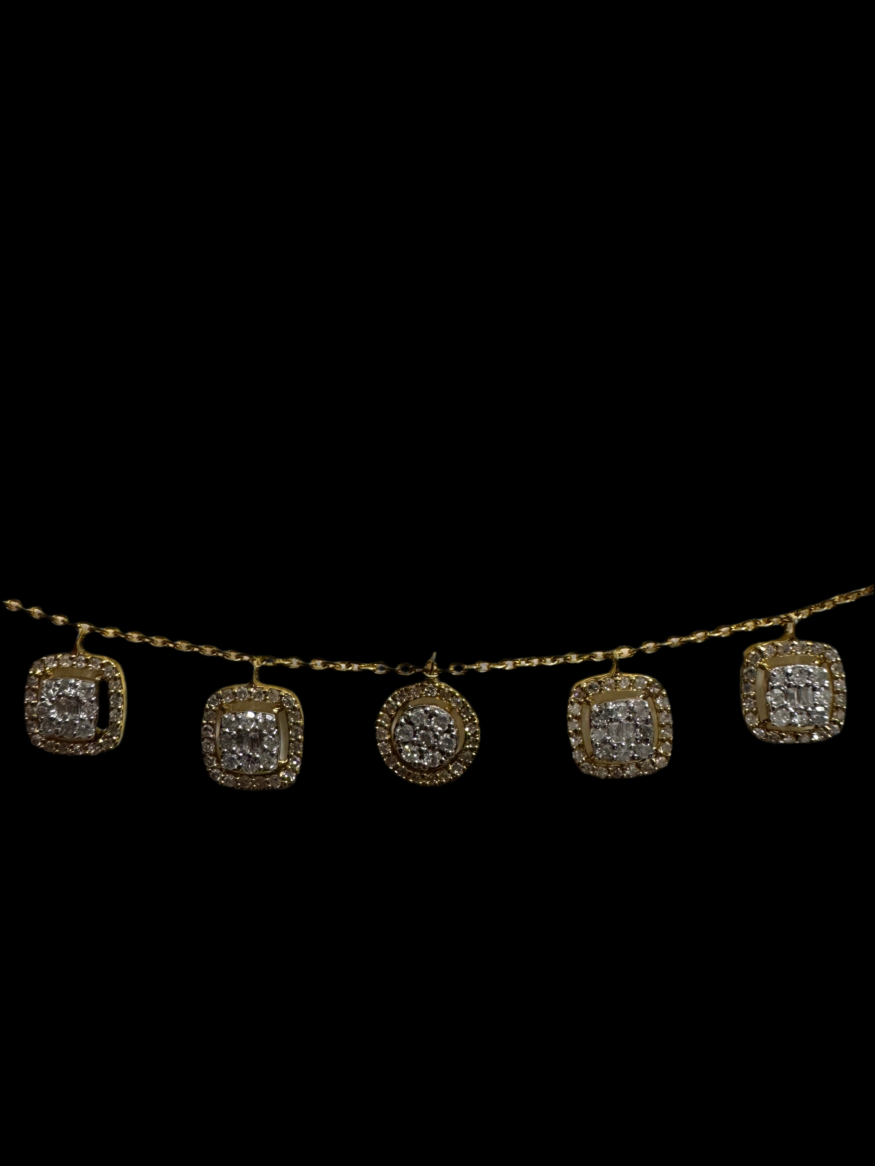 14K Yellow Gold & Natural Diamond Bracelet