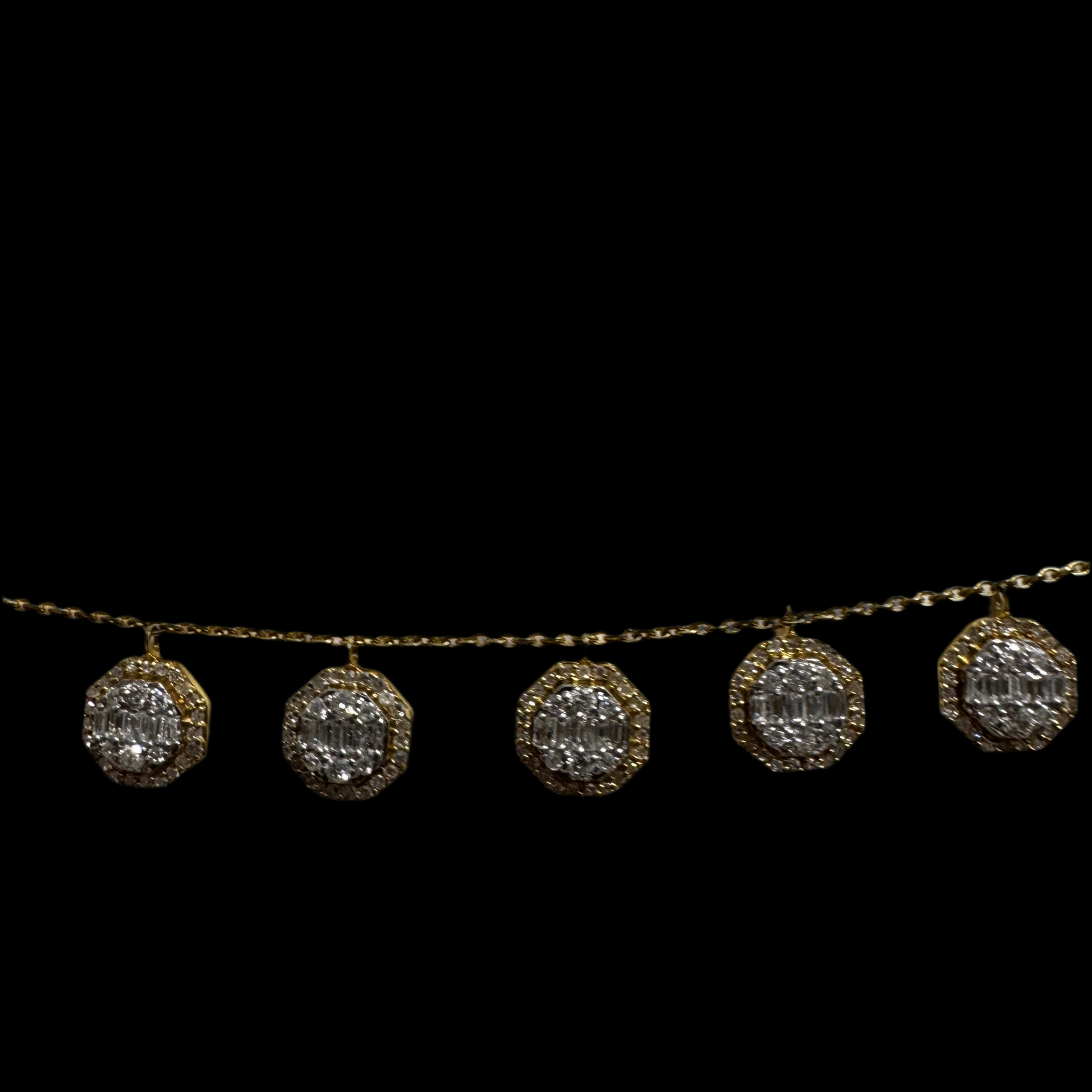 14K Yellow Gold & Natural Diamond Bracelet