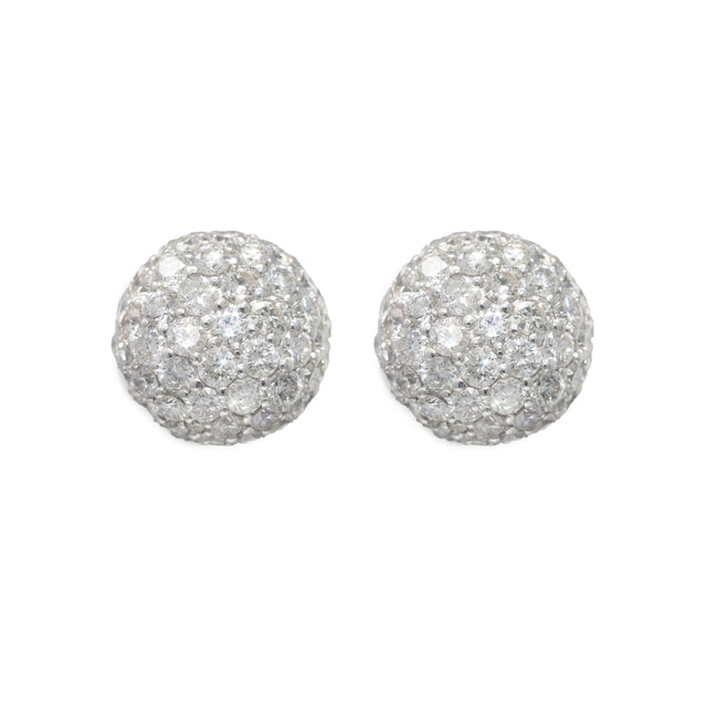 3.73 CTW Diamond Earrings in 14K White Gold