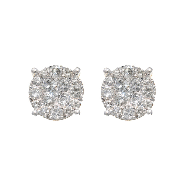 0.75 CTW Diamond Earrings in 10K White Gold