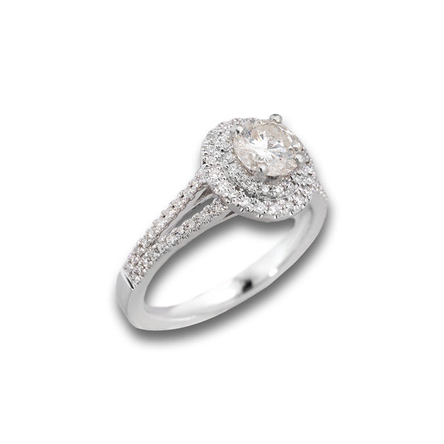 Natural diamond center stone engagement ring – 1Luxury Miami