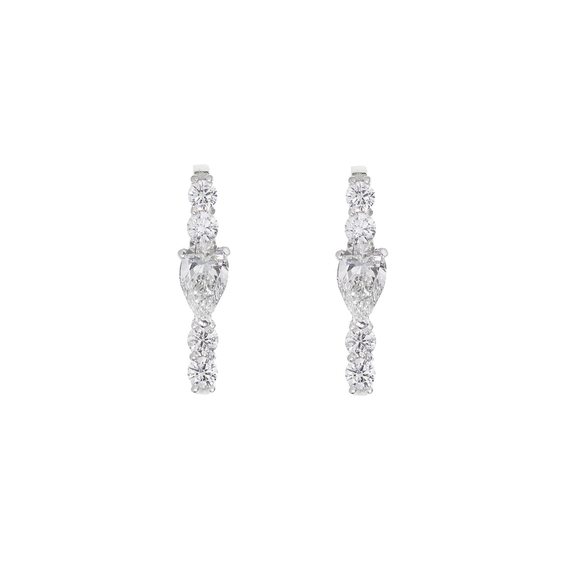 3.70ct lab-grown diamond fancy earrings – 10K white gold – 1Luxury Miami