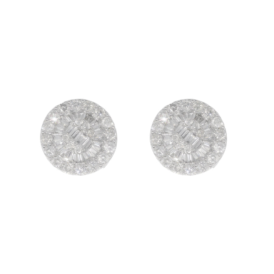 Earrings With Diamonds & Baguettes