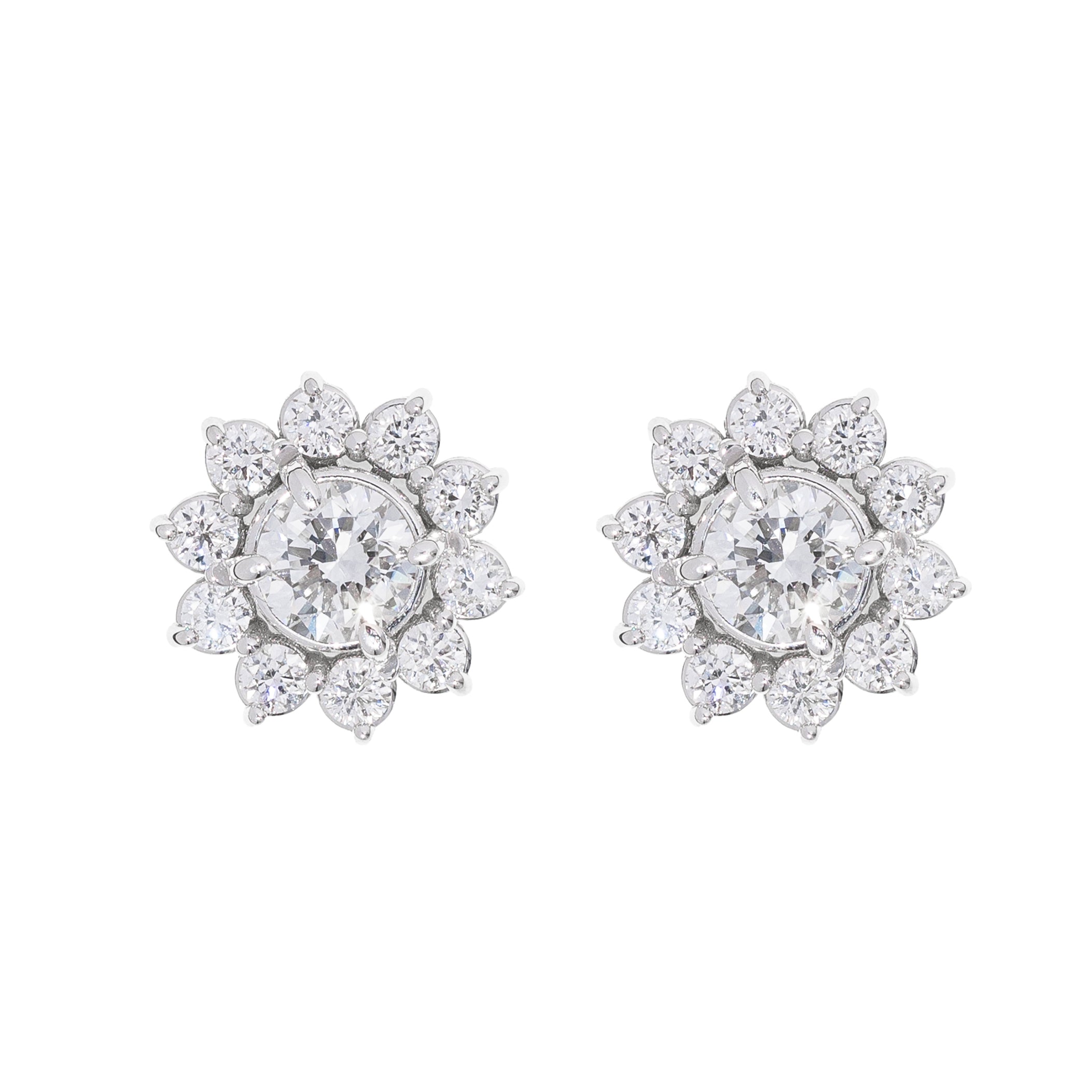 Lab Flower Earrings