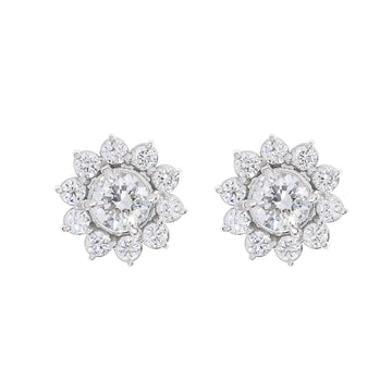 Lab Flower Earrings