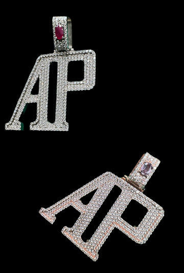 Gold & Diamond 7.5 Ctw 2-letter Custom Pendant
