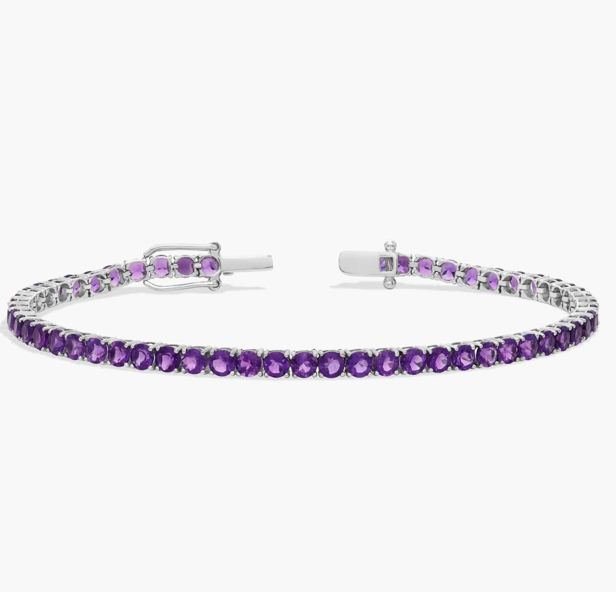 February Birthstone (Amethyst) Tennis Bracelet