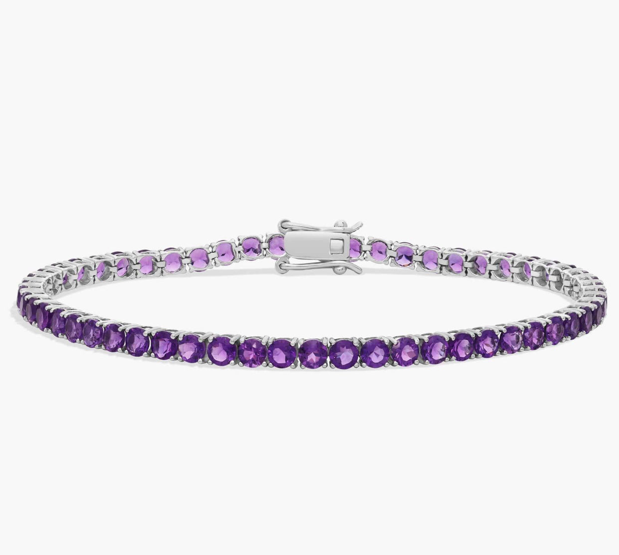 February Birthstone (Amethyst) Tennis Bracelet