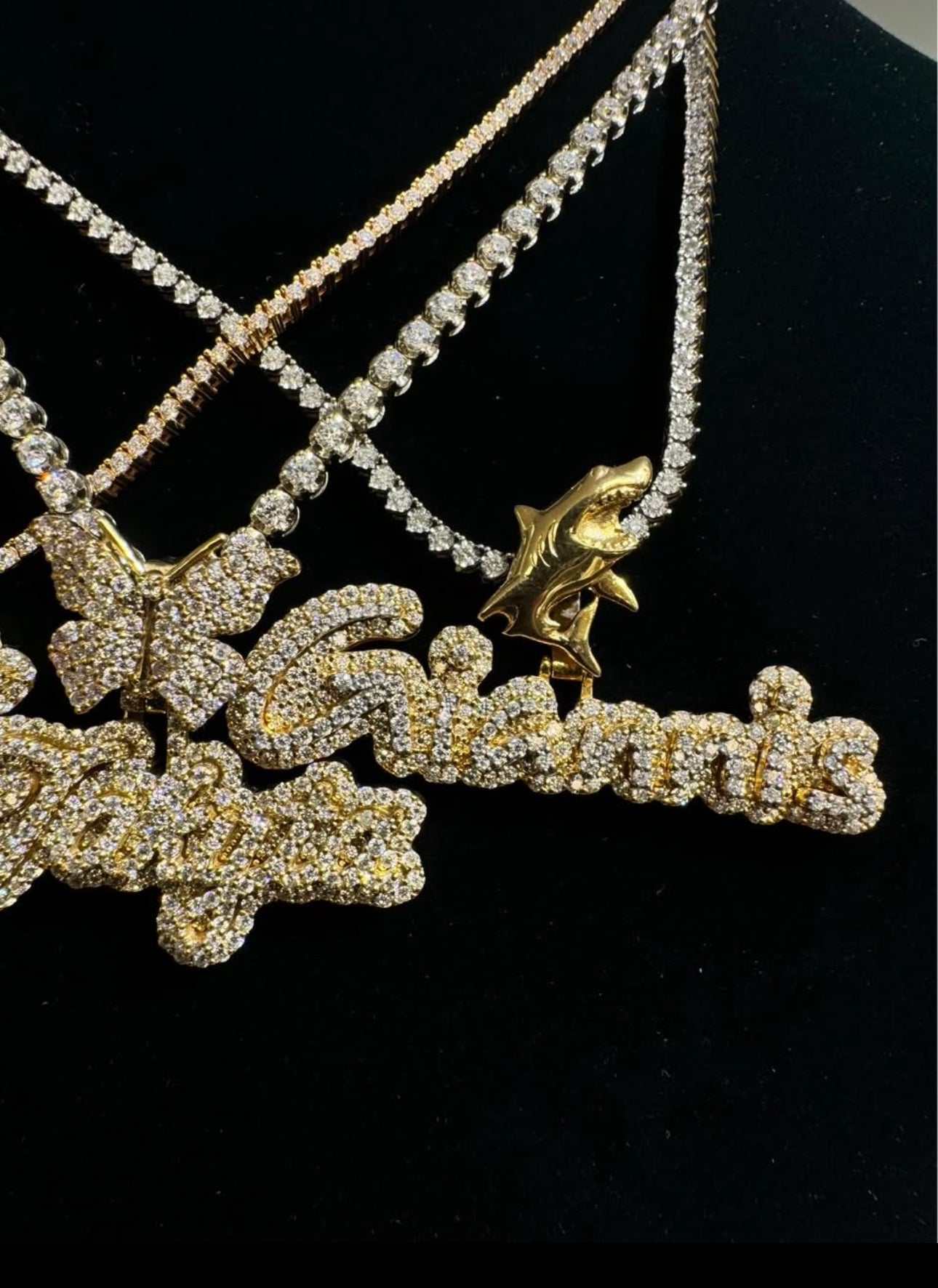 Gold & Diamond Name Pendant