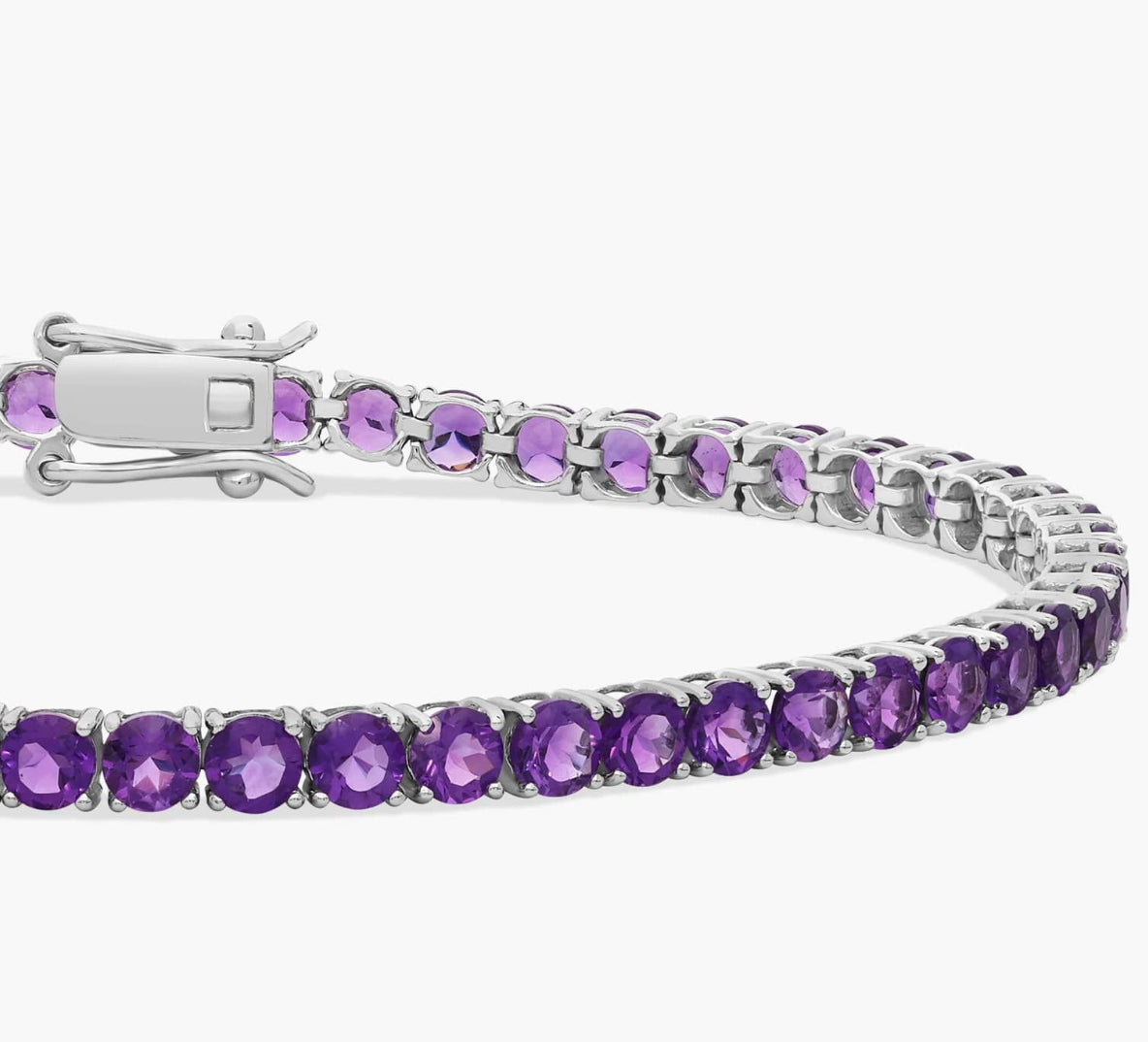 February Birthstone (Amethyst) Tennis Bracelet