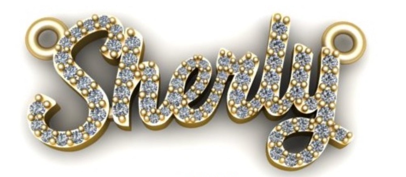 14k Gold & Diamond Name + Necklace