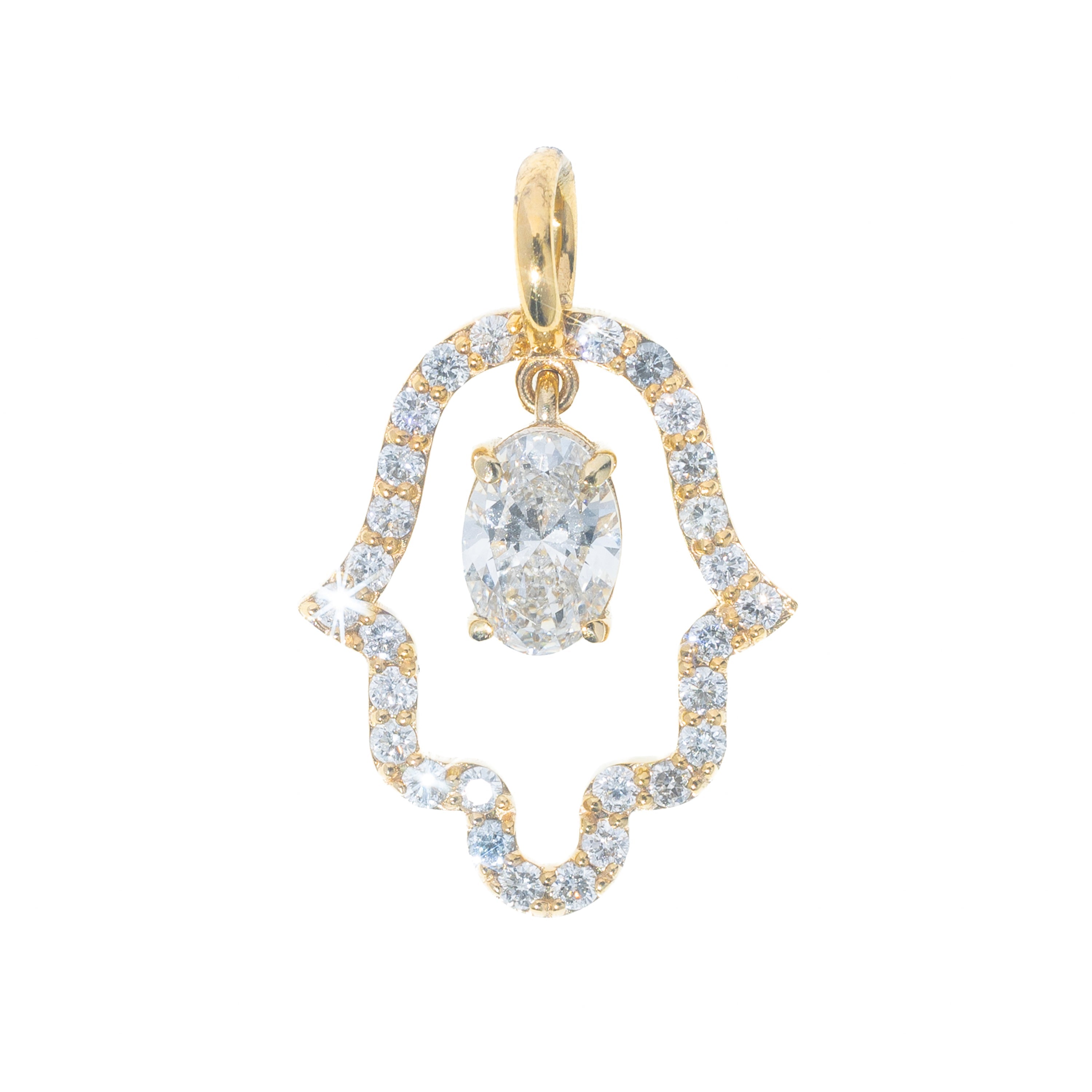Lab Hamsa Charm