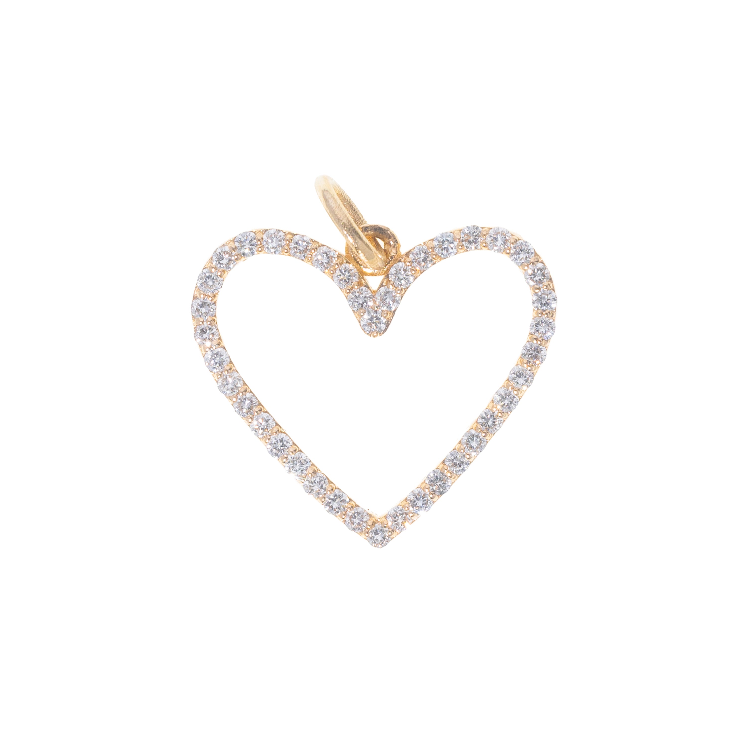 Lab Heart With Diamonds