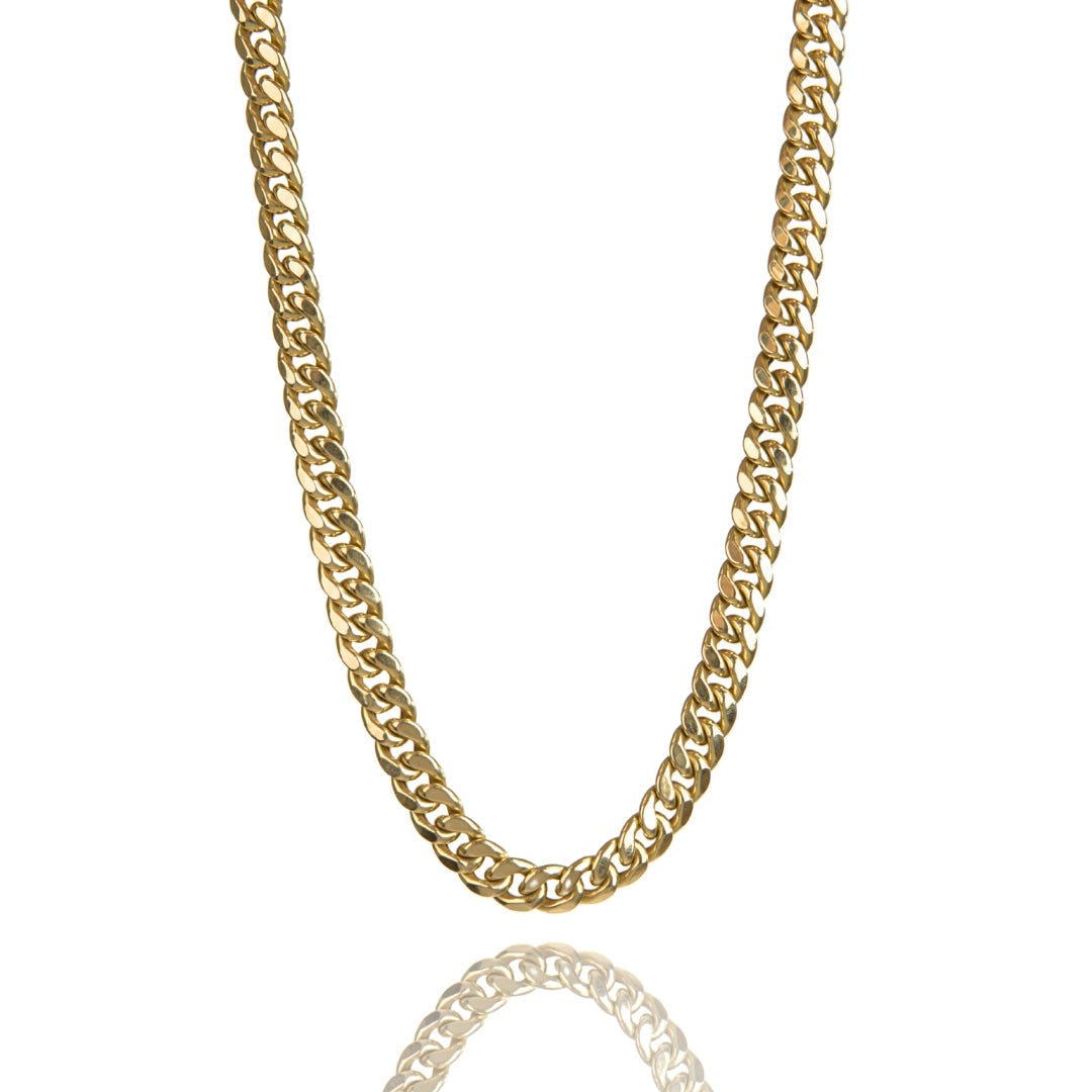 Hollow Gold Cuban Link Chain 7.5mm - 15mm