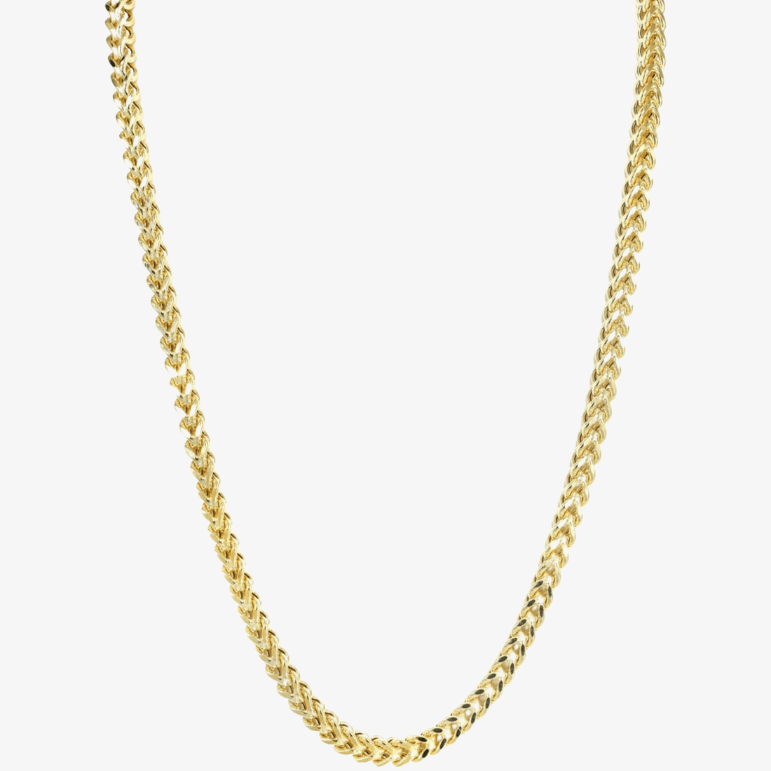 Franco Chain - 2mm-7mm Hollow Yellow Gold