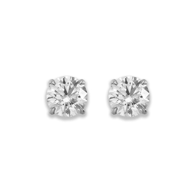 2.50 CTW Diamond Stud Earrings in 14K White Gold