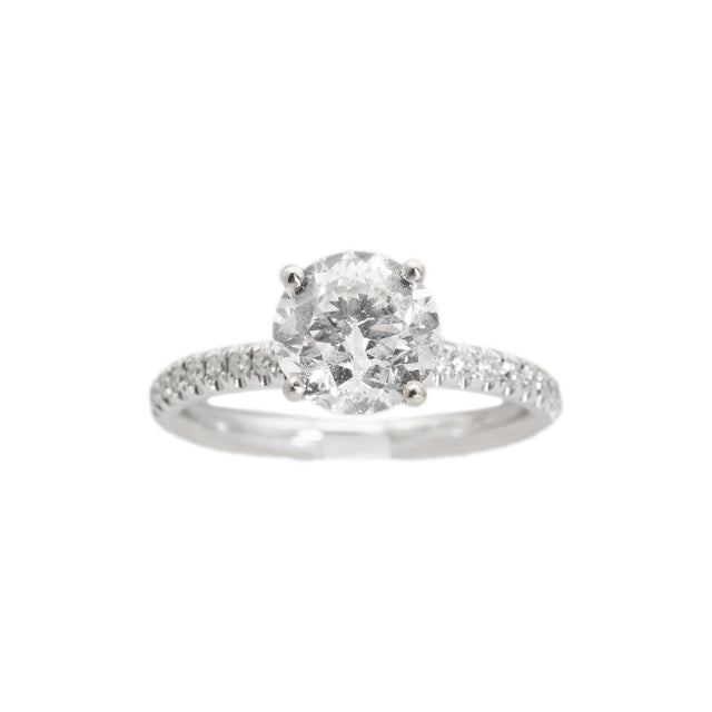 18K gold diamond solitaire engagement ring – 1Luxury Miami