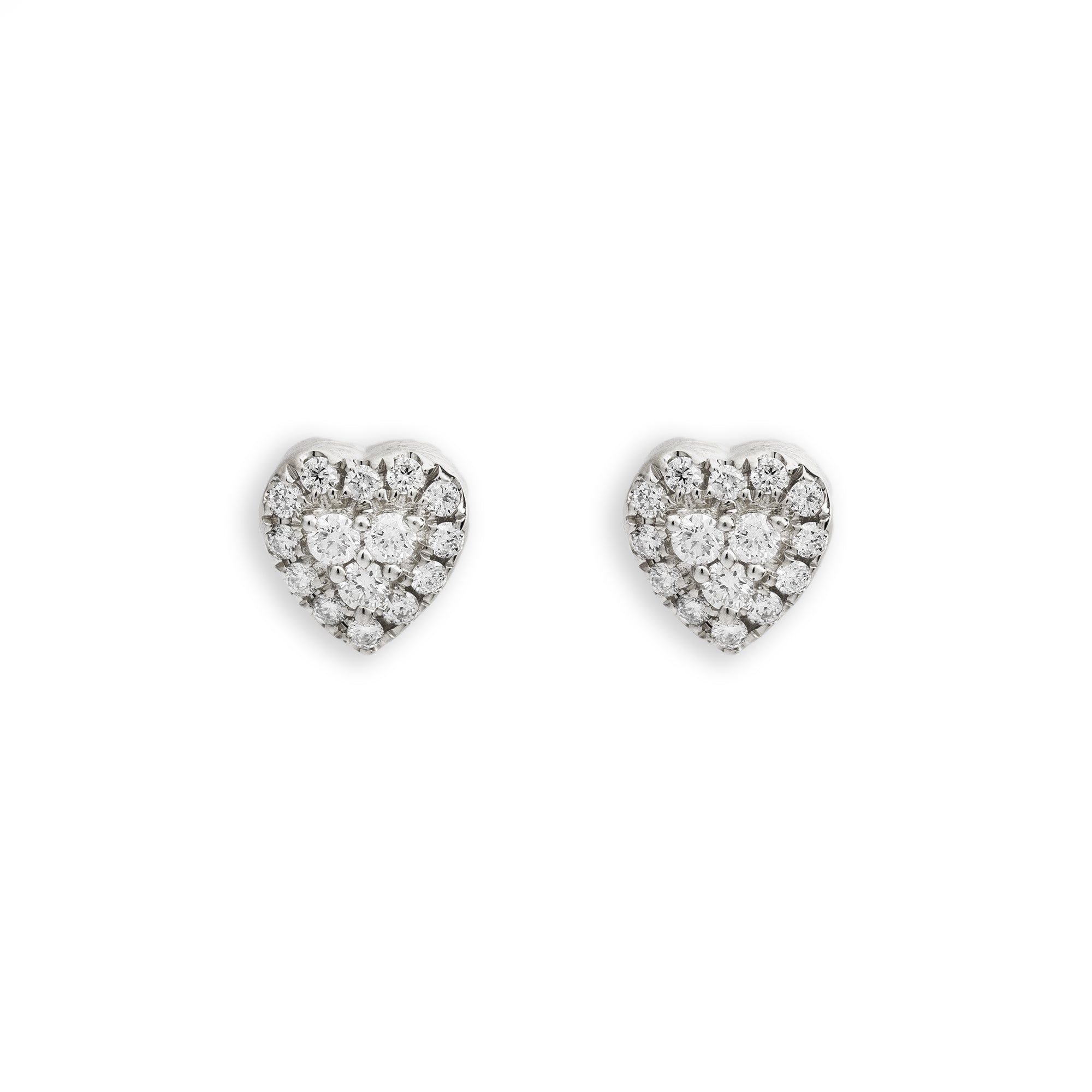 Diamond Heart Earrings