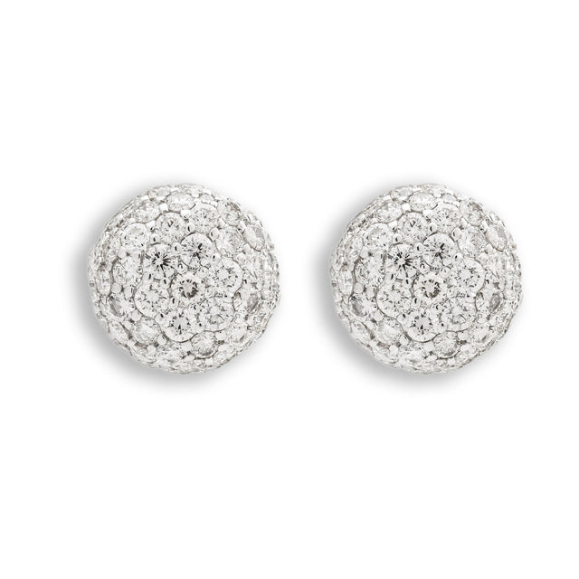 3.73 CTW Diamond Earrings in 14K White Gold – Style II